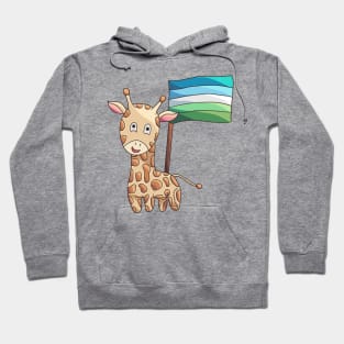 Gay Male Pride Flag Giraffe Hoodie